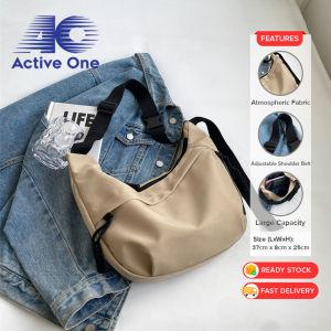 ACTIVEONE Casual Denim Crossbody Nylon Bag For Lightweight Essential With Adjustable Shoulder Strap Dumpling Bag Beg Selempang Denim Kasual - Fulfilled by ACTIVEONE