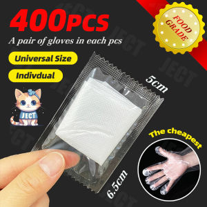 JECT Disposable Gloves Individually Packaged 200 pairs of PE Foodgrade Kitchen Hand Glove Takeout Tableware