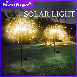 ไฟสวนพลังงานแสงอาทิตย์-แสงกลาง 8 โหมด ไฟไฟ LED เพื่อการตกแต่งลานสนามหญ้า 8 คู่ การทำงาน