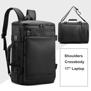 Premium Korean Large Capacity 17 inch Laptop Backpack Sling Bag for Men Women Waterproof Business Travel School Bags (SG Stock)