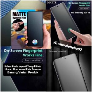 Hydrogel MATTE Anti Glare Samsung S24 S23/ S22/S23FE S22 ULTRA/S21/S21FE/A14/A12/M12/S20/S20FE/A02S/M31/M20/M10/A10/A10S/A31/A20S/M30S/M21/A21/A13 4G 5G Hidrogel Front-Depan Back-Belakang DOFF Jelly Full Cover-Coverage Mate DOve FE S-Gores Antigores Plus