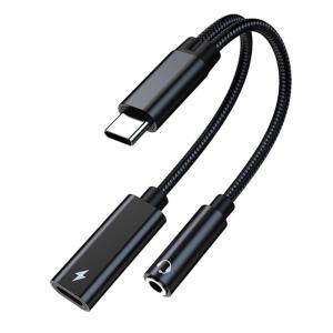 Type C to 3.5mm Earphone & Charging Adapter Type C to 3.5mm Plug & Adapter Easy to Carry Cord for Phone 15/16