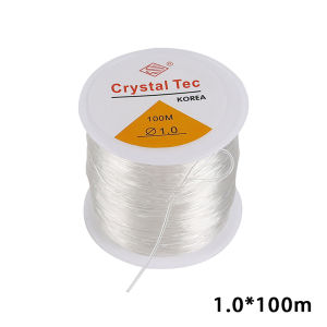【Good Resilience Strong and Durable】100M Strong Elastic Crystal Beading Thread Cord Jewelry Making Necklace Bracelet DIY Beads String Stretchable Thickness 0.4-1mm