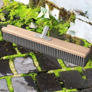 SELLYER Rust-Proof Wire Broom Brush Corrosion-Resistant Stainless Steel Stainless Steel Brush Household Accessory Duty Deck Scrub Brush Courtyard Cleaning