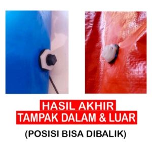Terpal Kolam Ikan 5x2x05 / 500x200x50 bisa untuk budidaya ikan lele dll