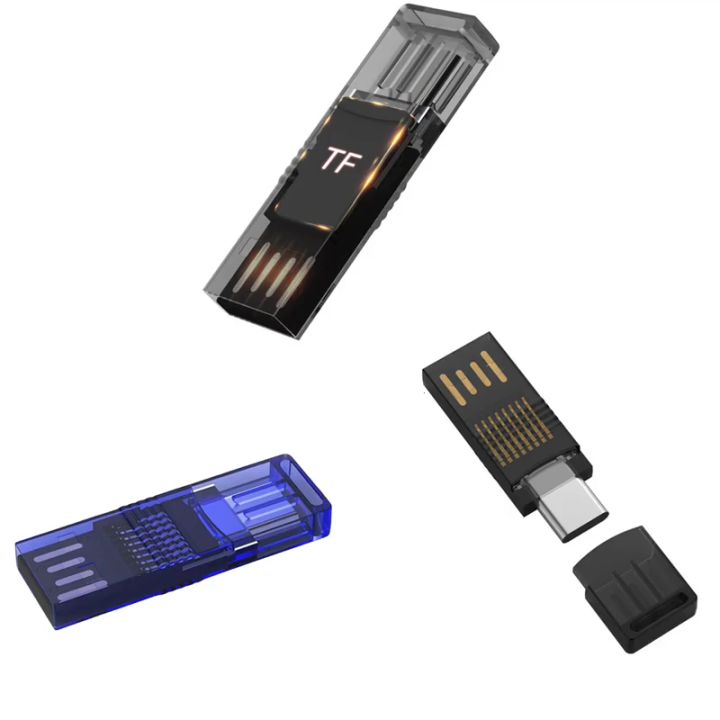 2 In 1ผู้อ่าน USB 3.0ตัวอ่านหน่วยความจำผู้อ่านไมโคร TF แฟลชไดร์ฟ ...