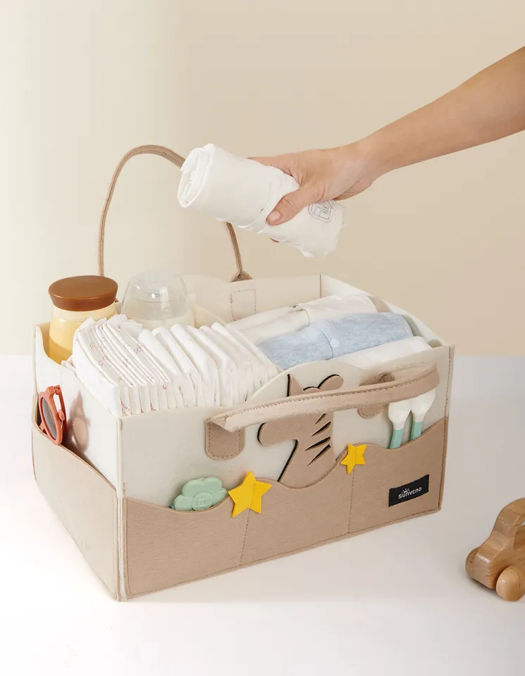 Sunveno Originelle Cartoon Baby Windel Caddy Organizer tragbare Halterung für Wi