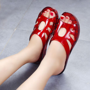 [Free Shipping] Mid-Aged WomenS Summer Outdoor Non-Slip Sandals WomenS Flat Shoes For Outdoor Wear Non-Slip And Wear-Resistant For Home Use