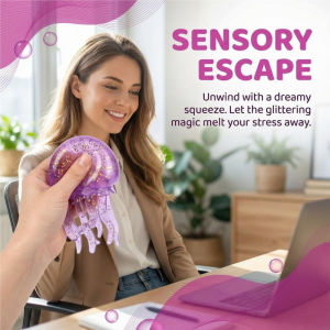 🌟 Fun Tactile Stress Relief Toy For Adult Men High Elasticity Relaxing Experience Jellyfish Squishy Tactile Stress Relief Toy All Year Round