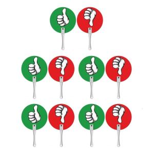 10 Pcs Yes No Paddles Thumb Up Thumb Down Classroom Voting Paddle True False Paddle for Classroom