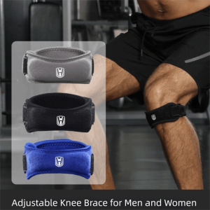 ZHR02NG 1 Pair Adjustable Sports Patella Strap Eva Compression Knee Band Brace Comfortable Breathable Sport Kneepads Basketball Volleyball