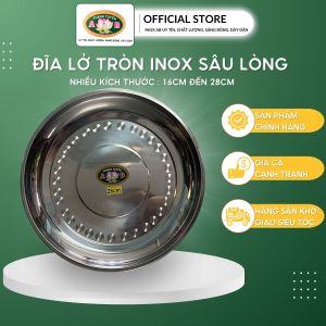 Dĩa Lở Inox Sâu Lòng Tròn Làm Bò Né Đựng Đồ Ăn - Đĩa Lở Inox Nấu Được Bếp Từ Nhiều Kích Thước