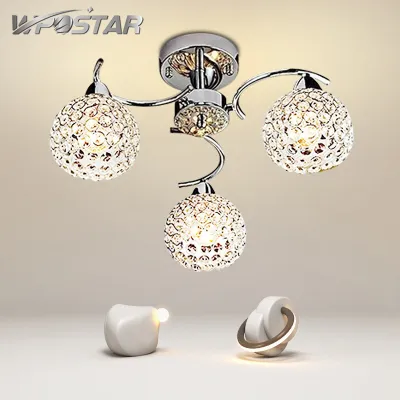 3 Heads LED Dinning Room Crystal Chandelier Modern Restaurant Ceiling Light Fixture Pendant Lamp for Living Room Decor