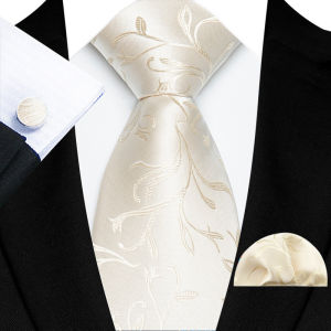 New Arrivals 8cm Paisley Flower Tie NECKTIE EXCLUSIVE 3 Pieces Set Business Formal Necktie 25cm Handkerchief Cufflinks Mens Necktie Gift