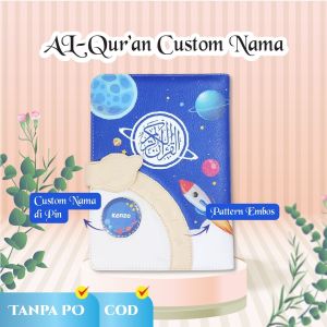 Gratis Custom Nama Kancing Magnet Al-Quran Jaket Emboss A5 Hafalan Terjemahan Blok Warna