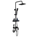 SUS304 4 In 1 Matte Black Shower Faucet - Hot Cold Water Rainfall Shower Set with Handheld, Water Saving Durable Anti-Rust Bathroom Fixture for Philippine Homes. 