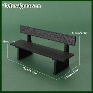 Eelux 1 mảnh Dollhouse thu nhỏ màu đen bàn ghế đồ nội thất mô hình cảnh trang trí đạo cụ Nhà búp bê phụ kiện