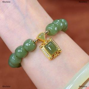 [COD] Abulaia New Retro Imitation Pendant Beaded Bracelet Fashion Women Elegant Jewelry Accessories