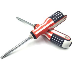 Obeng Bendera USA-Amerika 2 Way Magnet Bolak-Balik 4 Inch 10Cm Plus Minus 2 in 1