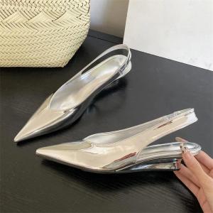 Eilyken Fashion Patent Leather Pointed Toe Women Pumps Elegant Low Heels Sandals Casual Dress Street Style Shoes2026