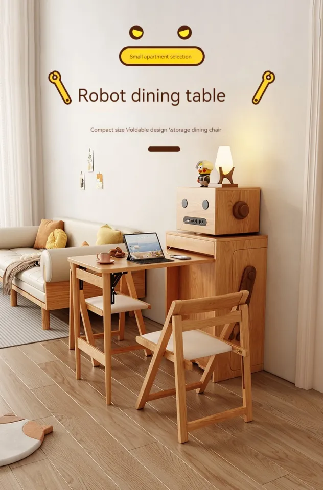 Japanese-style household folding dining table and sideboard