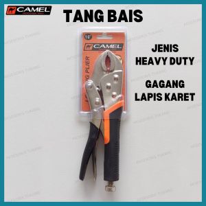 Tang Buaya Gagang Karet 10 Inch Camel / Tang Bais Bulat 10" Inci Tang Jepit Heavy Duty Locking Plier