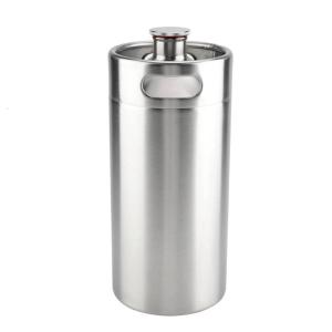 Portable 4L Beer Kegs With Spirals Lid Stainless Steel Kegs Produced for Homebrews Storage and Freshness Preservations