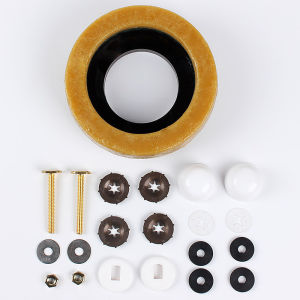 Toilet Bowl Ring Wax Gasket Universal Sealing Repair Kit With Flange And Bolts