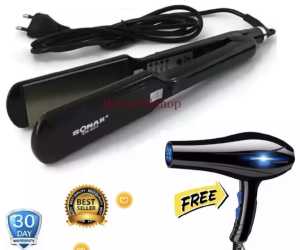 Gratis Ongkir Promo Catokan Sonar Original 823+6130 Sonar Staightener Sn 823 Straight Hair Straightener Free Hair Dryer Fd 6600+2pcs