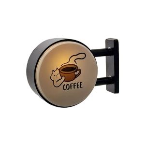 KAKA ic Coffee Corner Light Sign Creative Atmosphere Retro Style Glowing Fridge High-quality Decoration Lamp Label Refrigerator Patch Coffee Shop