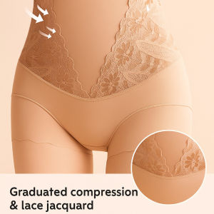 Three-in-one high waisted pants Tummy Control Panties Seamless Bottoming Shorts Invisible Butt Lifting Breathable Antibacteria
