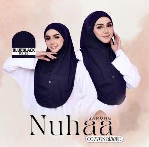 INSTANT SARUNG NUHAAKAIN ORGANIC COTTONRIBBED PREMIUMEASY TO WEARIRONLESSSTRETCHABLE HIJAB
