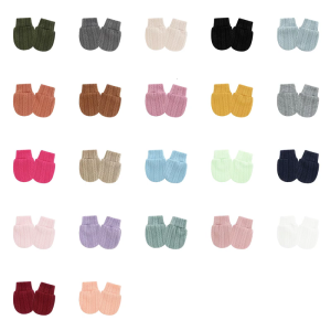Breathable Cotton Infant Mittens Scratch Proof Hand Covers For 0-1 Month Babies Soft Elastic Cuffs Newborns Protection