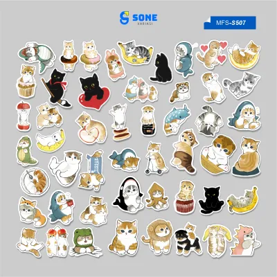 Sticker Pack MOFUSAND Aesthetic Vinyl Waterproof Dekorasi Laptop / Jurnal / Buku / Casing Phone