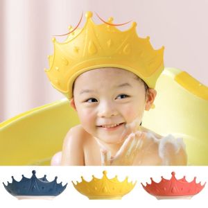 Adjustable Baby Shower Cap Crown Shape Wash Hair Hat Protection Children Safety Shower Head Cover