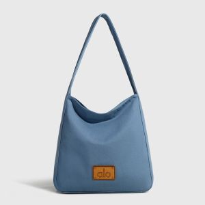 Túi Tote Hobo Vải Canvas Mềm ALO Yoga Chính Hãng Túi Đeo Vai Nhãn Da Túi Đeo Vai Nhẹ Phong Cách Thường Ngày Dùng Đi Làm Mua Sắm