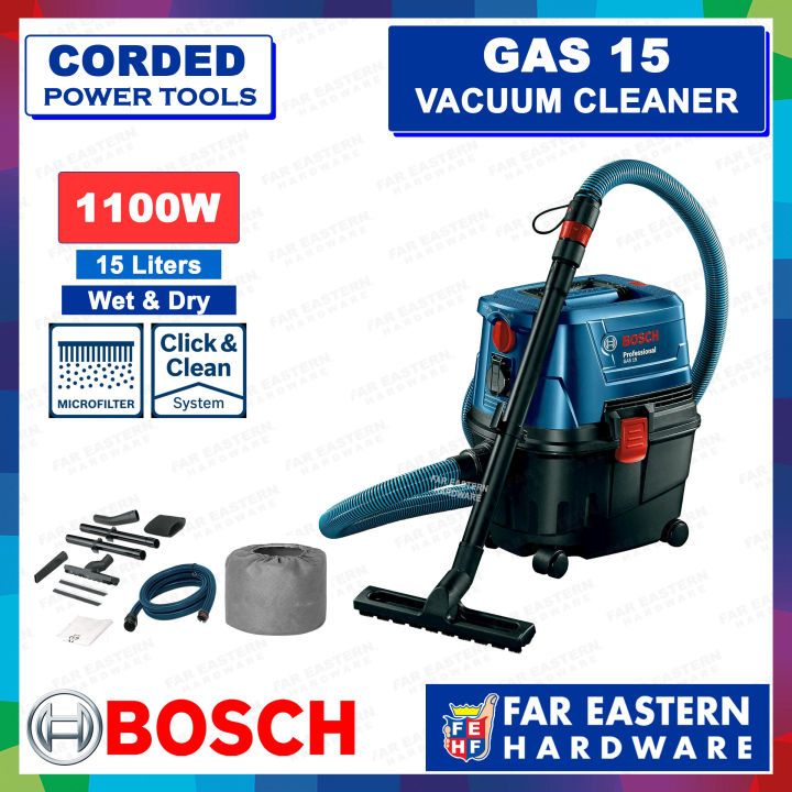 BOSCH GAS 15 Vacuum Cleaner Wet/Dry Extractor 15 Liters 1100W RBVAC