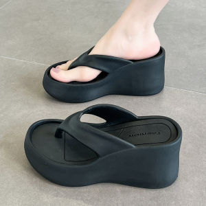 Wedges Slippers For Woman Fashion Thick Bottom Flip-Flops Non-slip Comfortable Women High Heels Sandals