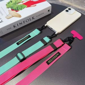OOC Adjustable Mobile Phone Lanyard Crossbody Neck Straps Phone Hanging Rope Universal Hanging Ornaments Phone Shoulder Strap Gasket Clip
