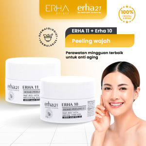 ERHA Paket Cream Erha 10 & Erha 11 - Krim Moisturizer Home Peeling Wajah 1 & 2