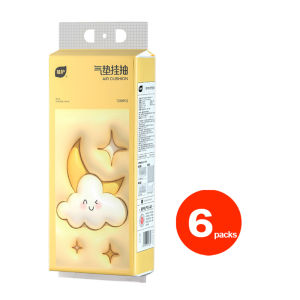 【6 PCS】Botare Sunflower Packaging Air-Cushion Tissue 4-Ply 7680 Sheets Large 175*140mm Super Soft Strong for family Use