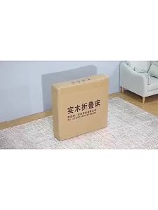 UrbanSpace SG-  Folding Bed Single-person Nap Bed Household Simple Solid Wood Bed Office Economical Double Small Bed