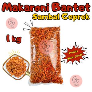 1 KG Makaroni Bantet Sambal Geprek Pedas Daun Jeruk