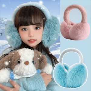 BAIXL Thicken Winter Plush Earmuffs Cartoon Windproof Childrens Ear Warmers Comfortable Keep Warm Foldable Ear Cover Boys/girls