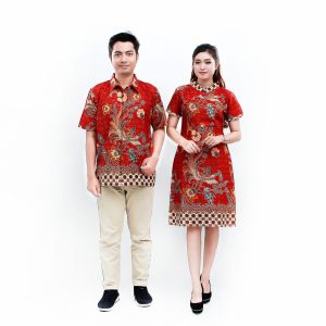 HARGA SATUAN   Couple Batik-Dres-Kemeja-Batik- chiongsam-Kerah Mandarin - Batik Couple  -batik dua putri CP A