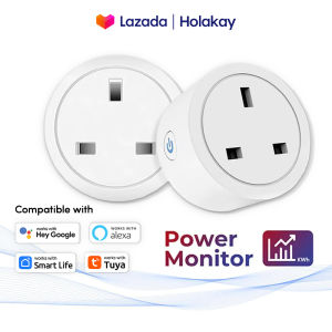 13A Tuya WiFi Socket SG/MY Plug Smart Socket Wifi switch Energy Metering Timer App Control Works with Alexa Google Home