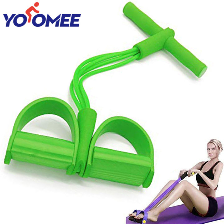Fabric Resistance Band with Handles – Non-Slip Pedal Puller for Sit Ups & Full B