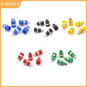 【E-WOITD】 5Pcs 4mm Banana Plugs Female Jack Socket Plug Wire Connector 5 Colors