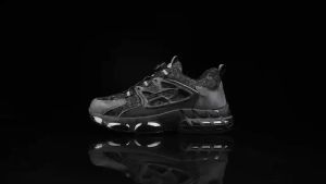 Rotating Button Safety Shoes Men Steel Toe Sneakers Air Cushion Work Shoes Man Puncture Proof Work Safety Boots