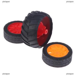 [COD] yixiayun 10PCS PC Toy Wheel Rubber Rim Tyres DIY Mini Technology 4WD Colorful Tires Hole
